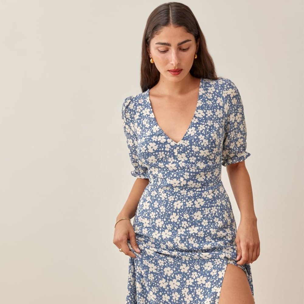 REFORMATION Nantes Midi Dress Size 8